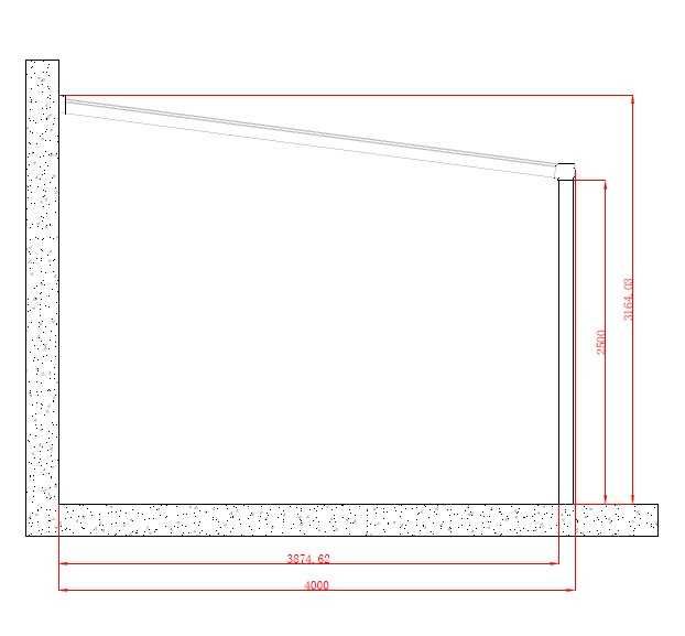 Pergola Przyścienna FAL Poliwęglan 5x4