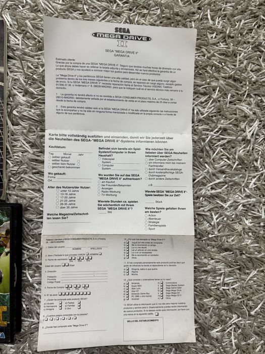 Sega Mega Drive 2 original + comando + 2 jogos + manuais + cabos