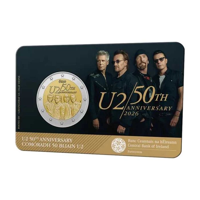 Moeda 2 euros U2 Coincard