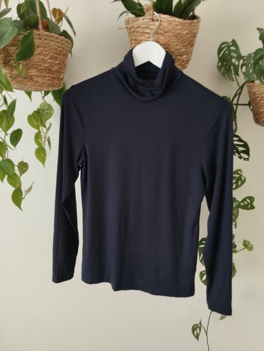 Bluzka golf, jesienny, granatowy, basic r. 46 18 Heatgen