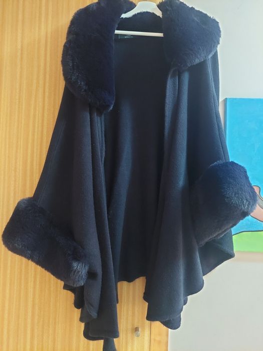 Capa lã e pelo azul Spaccio