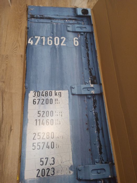 Deska, płyta w kolorze niebieskim i szarym 218 x 58,50 cm, dizajnerska