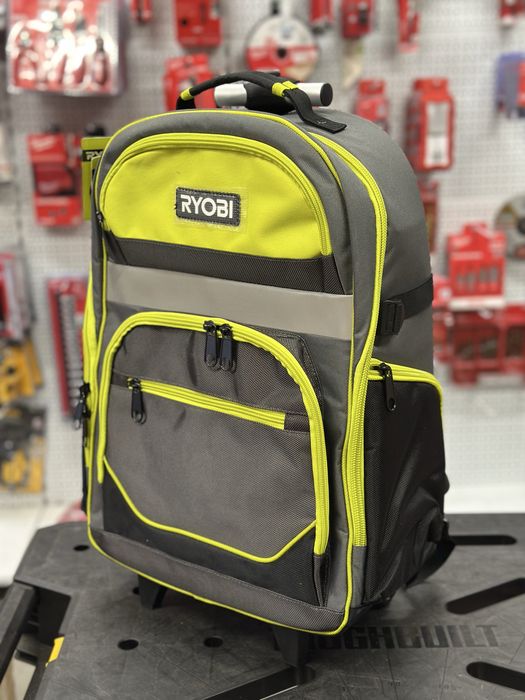 Рюкзак для інструменту RYOBI RSSBP2, 25л, на коліщатках, телескопічне руків'я, поліестер 600D