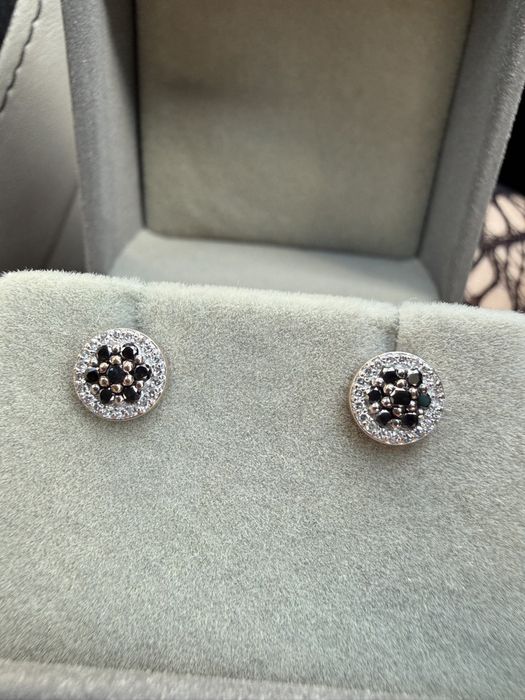 Золотые серьги 585 пробы с бриллиантами