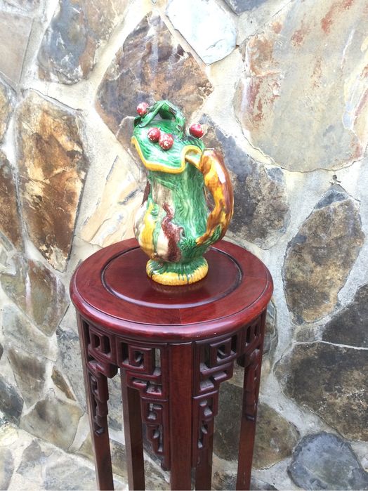 Jarro Caldas da Rainha Séc XIX 28 cm Marcado Herculano Elias “Mestre”