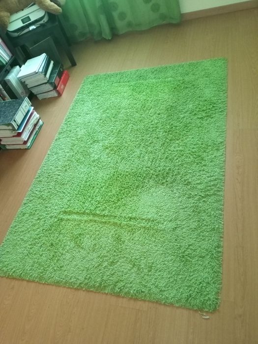 Cortina e Tapete verde