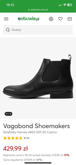 Vagabond sztyblety męskie 44 skóra