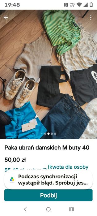Paka ubrań damskich m/l buty I inne