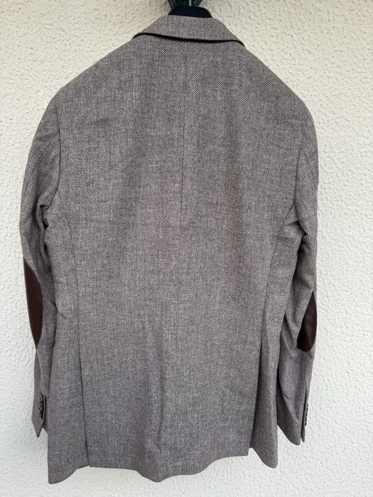 Blazer castanho com cotoveleiras Decenio