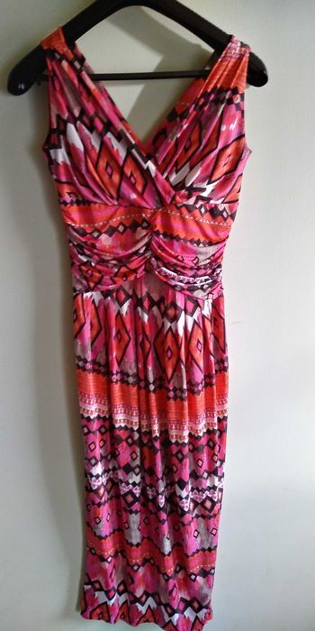 Zapara 10 boho style kolorowa pastelowa letnia długa sukienka