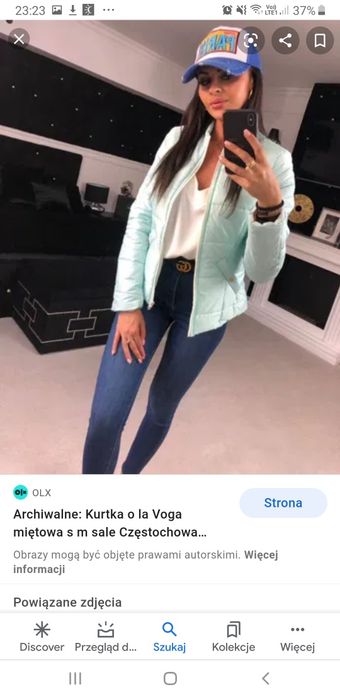 Kurtka   wiosenna płaszczyk o la voga  miętowa  xs s m