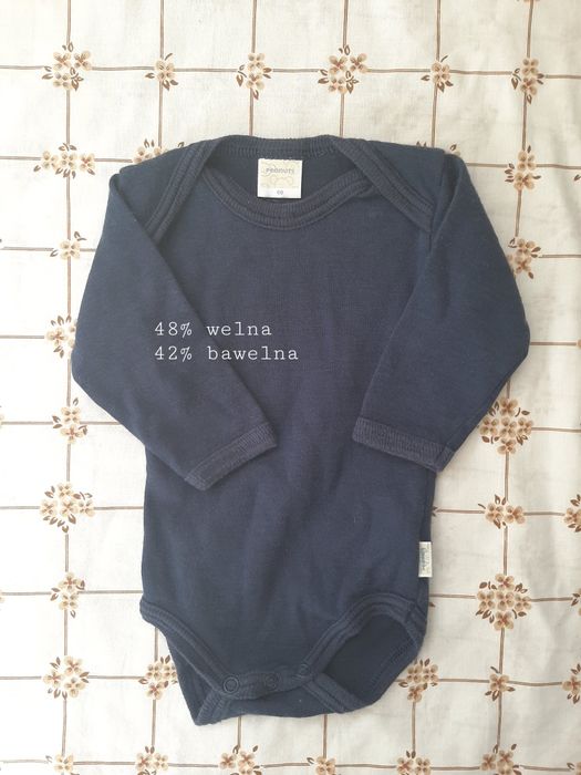 Welniane granatowe body 62 68