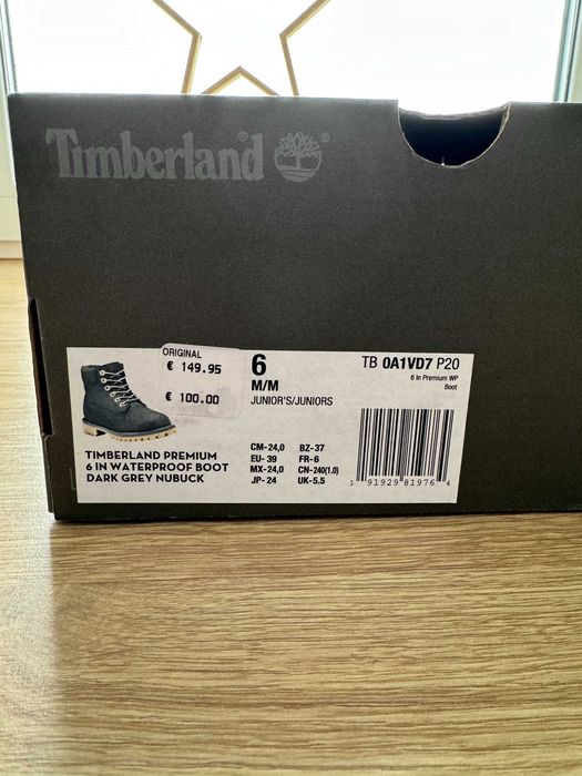 Timberland Premium 6 In Waterproof Boot Black Nubuck r 39  – Dwa Lewe