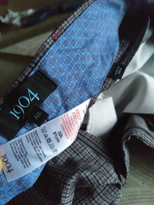 Джинсы брюки 1094 trousers United Kingdom w32 check grey.