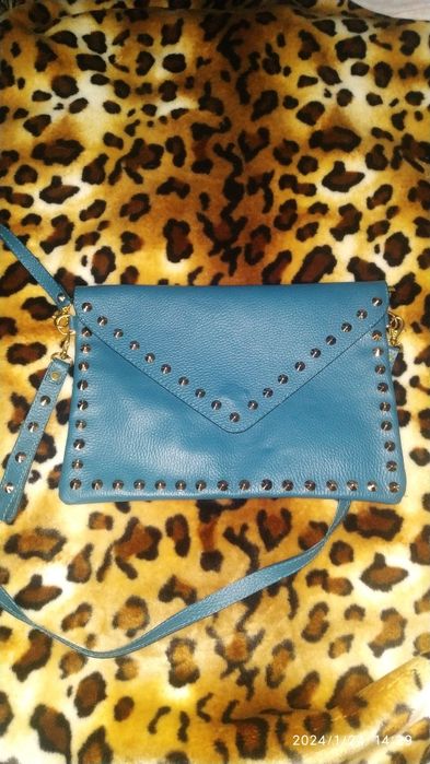 Сумка-клатч натуральная кожа