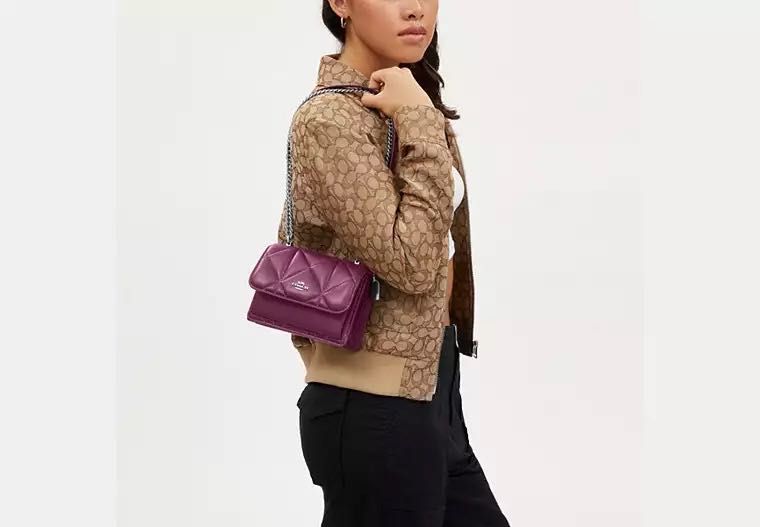 COACH original mini Klare crossbody. Сумочка натуральная кожа стеганая