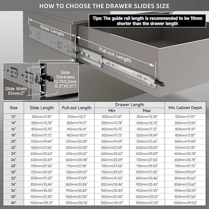 Prowadnice kulkowe AOLISHENG 1000MM komplet