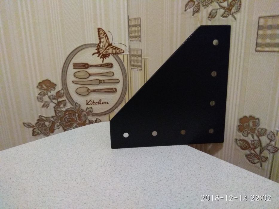 Угловой кронштейн для сборки 3д принтера. Сталь. Толщина 2,5 мм