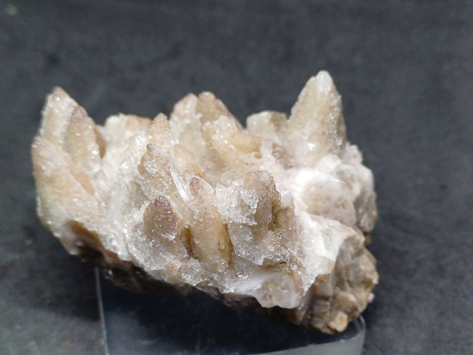 Pieknie wykształcony kalcyt pokryty kryształami selenitu. Meksyk