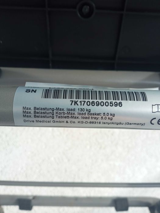 Drive balkonik chodzik składany rehabilitacyjny do 130kg