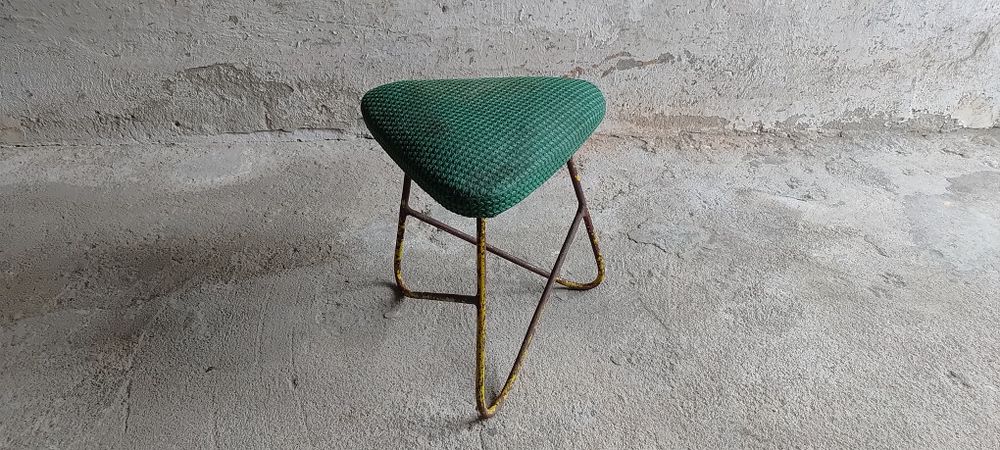 Taboret, Tapicerowany, PRL Kłodzko • OLX.pl