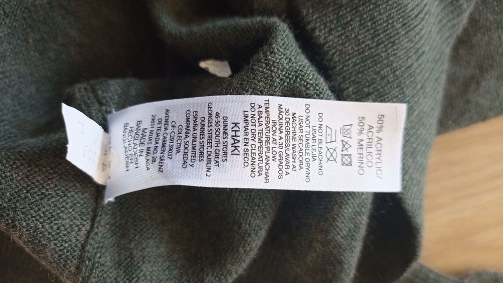 Wełniany sweter Dunnes rozmiar L
