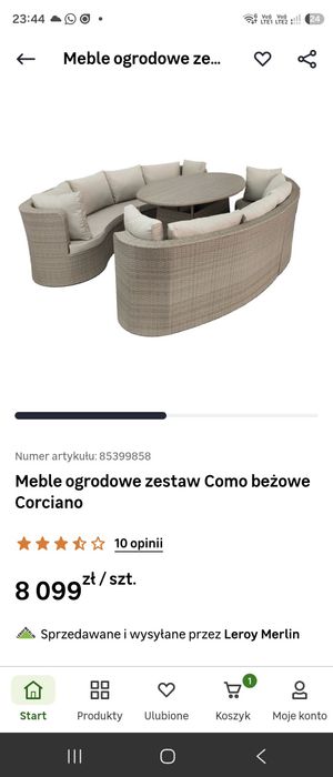 Sprzedam ogrodowy komplet ratanowy