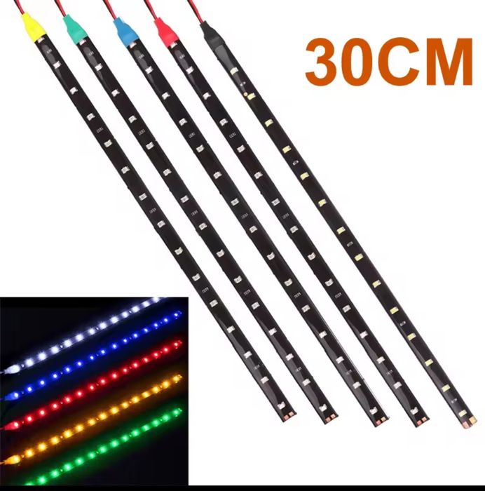 Fita LED 30cm 12V – Várias Cores Disponíveis