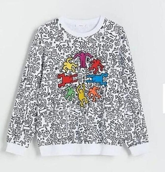 Спортивный костюм оверсайз reserved keith haring.