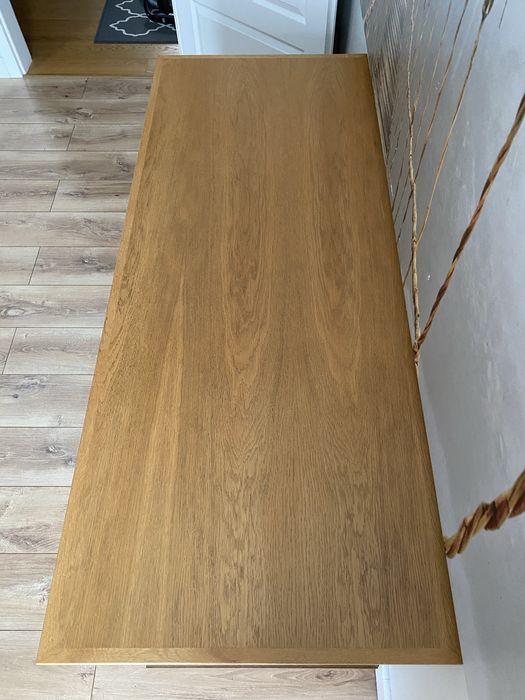 Solidne Biurko (od stolarza)/Ciężkie– dębowy blat, stan idealny