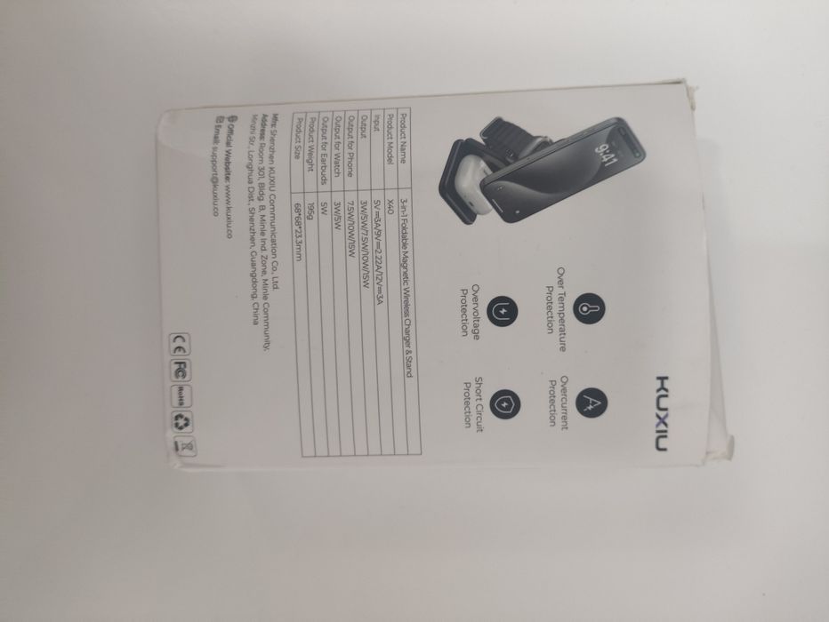 Carregandor sem fio Magnético 3 em 1 dobrável NOVO