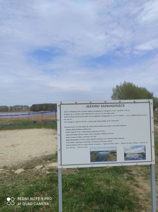 Piękna działka nad jeziorem w Sadlogoszczy koło Barcina
