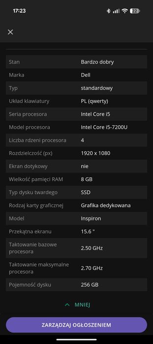 Laptop Dell Inspiron 5570