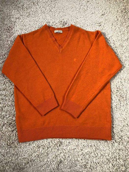 Sweter Piene Cardin wełna dziewicza wełniany zimowy pomarańczowy Spain