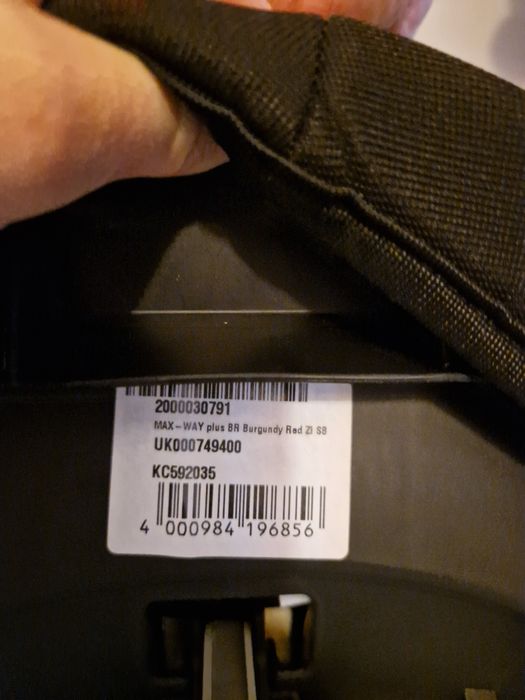Fotelik Britax Romer Max Way Plus 9-25kg kazda tyłem, Burgund