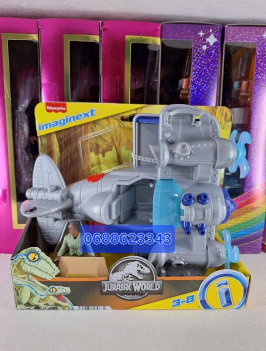 Игровой набор Кайла Уоттс и самолёт Парк Юрского периода Fisher-price