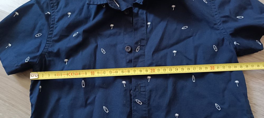 Granatowa koszula z krótkim rękawem Reserved 128