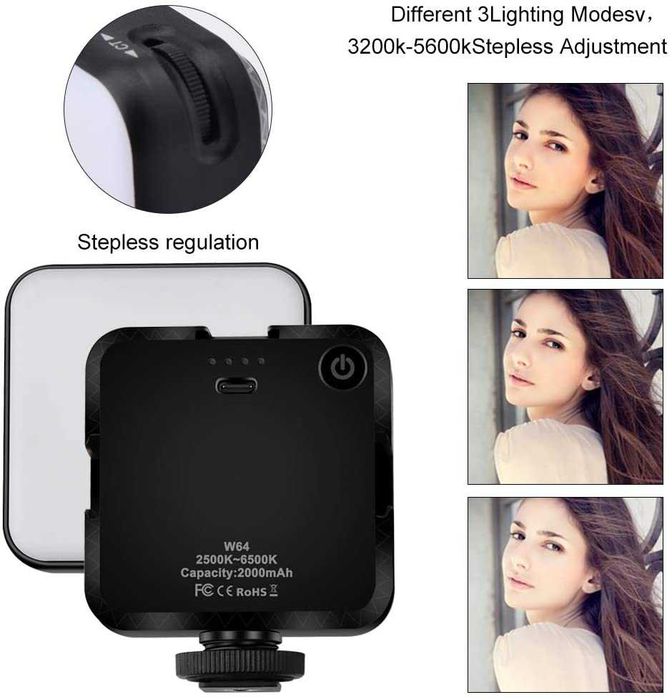 NOVOS! Luz led p PC portátil iluminação de tripé portátil recarregável