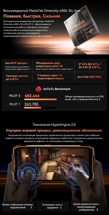 Смартфон Blackview Oscal PILOT 3 12/256Gb