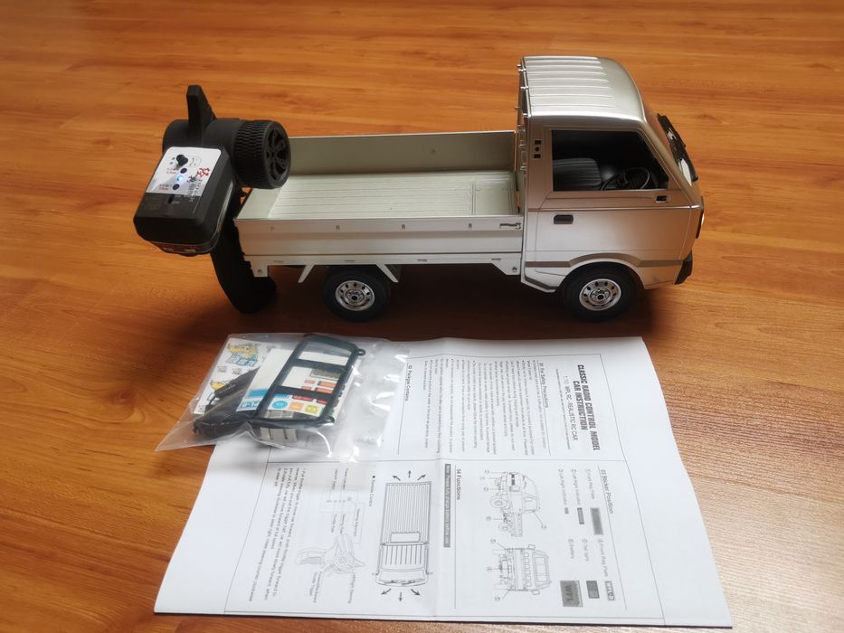 Carro Carrinha RC caixa aberta Pickup Suzuki Carry WPL D12 RTR 1:10