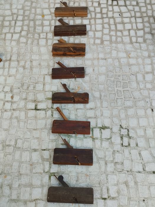 Lote de plainas, garlopa e ferramentas antigas