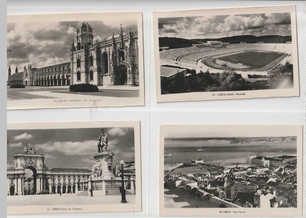 Coleção de 42 postais antigos de Lisboa