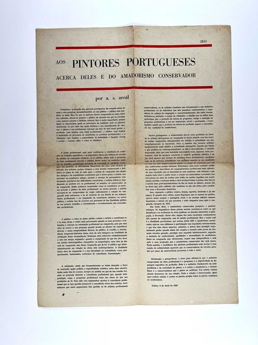 António Areal Manifesto aos pintores portugueses 1963