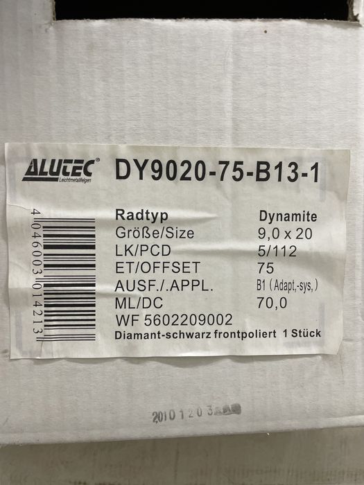 99 НОВЫЕ литые немецкие диски Alutec Dynamite 5/112 r20 AUDI MERCEDES