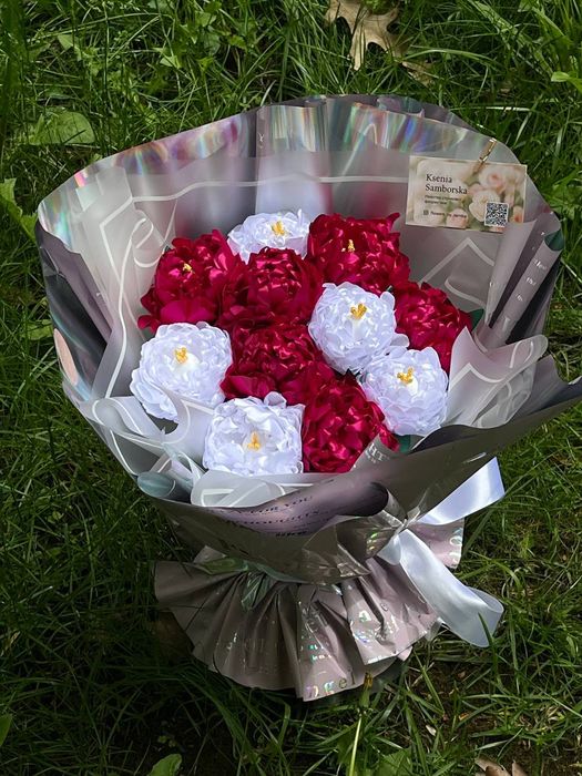 Букети з атласної стрічки