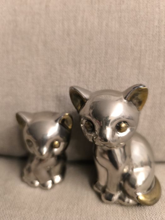 Koty, kotki - metalowe figurki