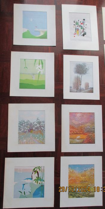 Pequenos Quadros com Reproduções de Pintura Sec. XX