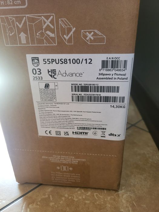 Nowy telewizor 4k PHILIPS AMBILIGHT z Netflix, Youtube itp 55 cali UHD LED