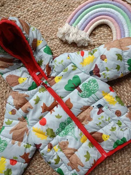 Kurteczka chłopięca wiosenna jesienna z kapturkiem przejściówka