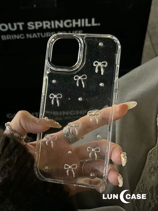 Чохол iPhone 15 “Ніжні бантики”